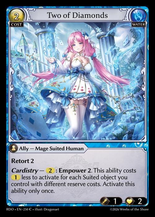 Two of Diamonds 250 (Radiant Origins)  - Foil | Good Games Adelaide SA