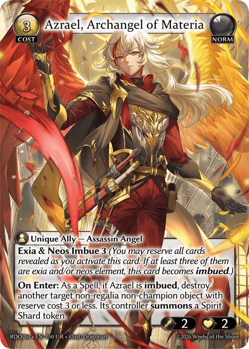 Azrael Archangel of Materia 50 (Radiant Origins)  - Foil | Good Games Adelaide SA