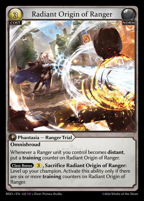 Radiant Origin of Ranger 122 (Radiant Origins)  - Foil | Good Games Adelaide SA
