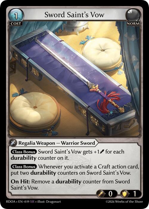Sword Saints Vow 019 (Radiant Origins)  - Foil | Good Games Adelaide SA