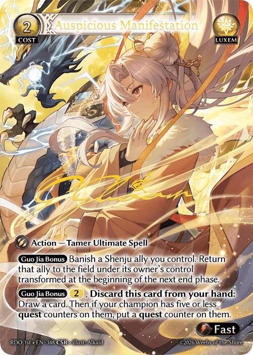 Auspicious Manifestation CSR 348 (Radiant Origins)  - Foil | Good Games Adelaide SA