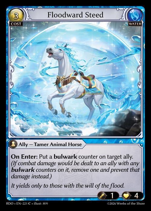 Floodward Steed Curio Foil 221 (Radiant Origins)  - Foil | Good Games Adelaide SA