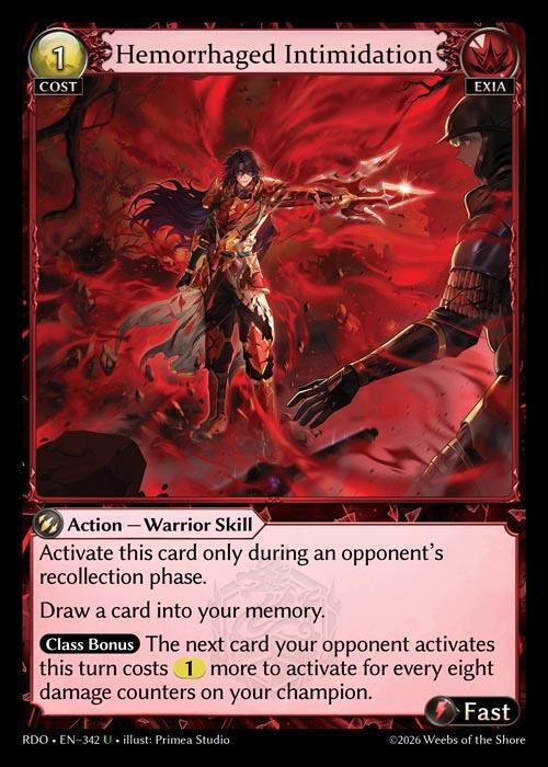 Hemorrhaged Intimidation Curio Foil 342 (Radiant Origins)  - Foil | Good Games Adelaide SA