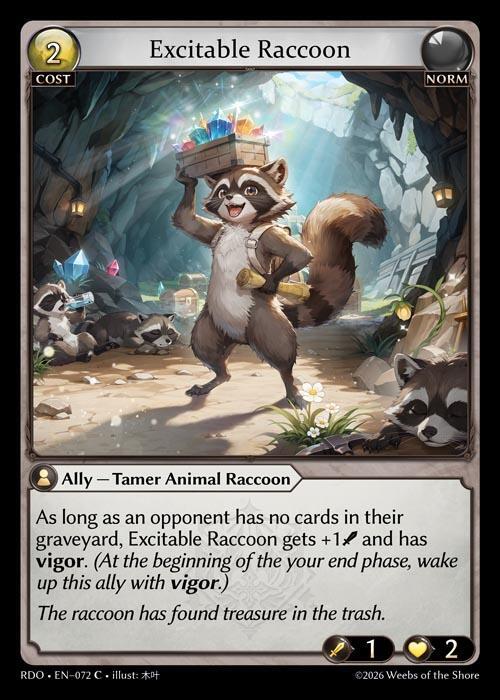 Excitable Raccoon 072 (Radiant Origins)  | Good Games Adelaide SA