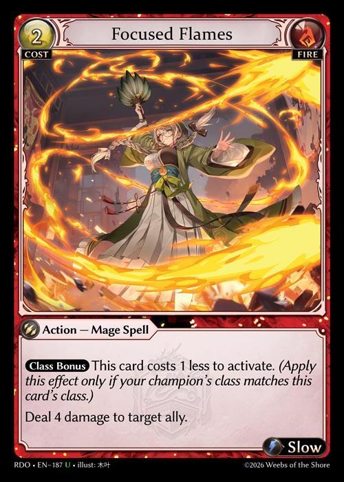 Focused Flames Curio Foil 187 (Radiant Origins)  - Foil | Good Games Adelaide SA