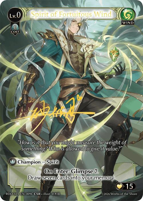Spirit of Fortuitous Wind 009C 009C (Radiant Origins)  - Foil | Good Games Adelaide SA