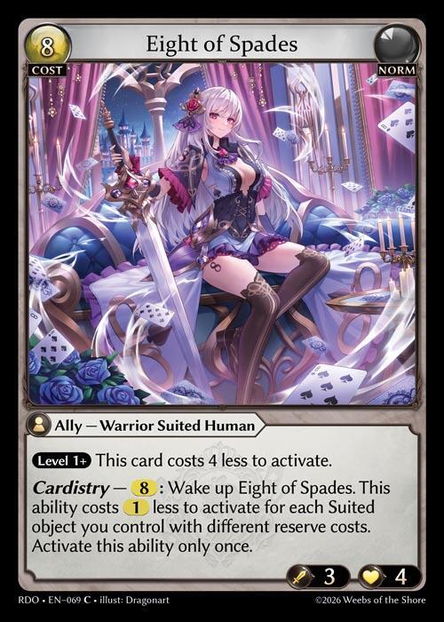 Eight of Spades Curio Foil 069 (Radiant Origins)  - Foil | Good Games Adelaide SA