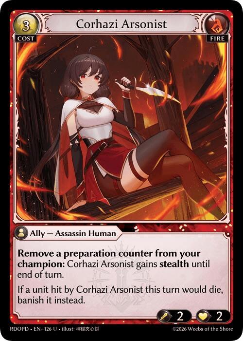 Corhazi Arsonist 126 (Radiant Origins: Pantheon)  | Good Games Adelaide SA
