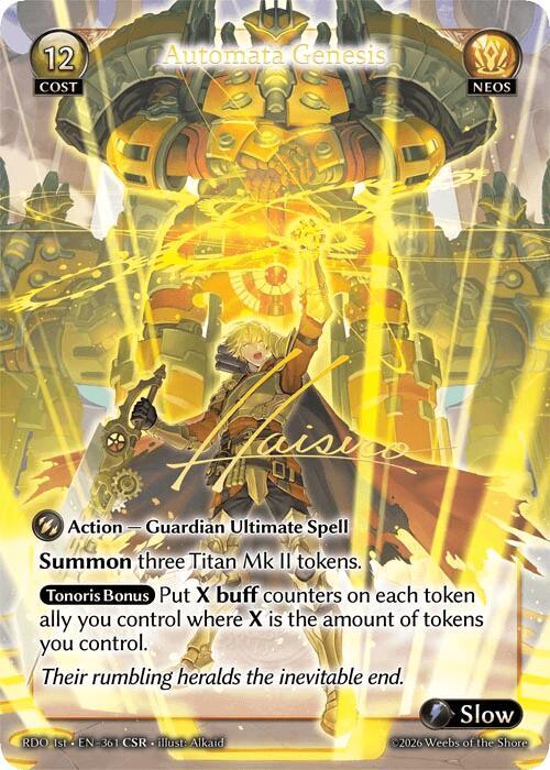 Automata Genesis CSR 361 (Radiant Origins)  - Foil | Good Games Adelaide SA