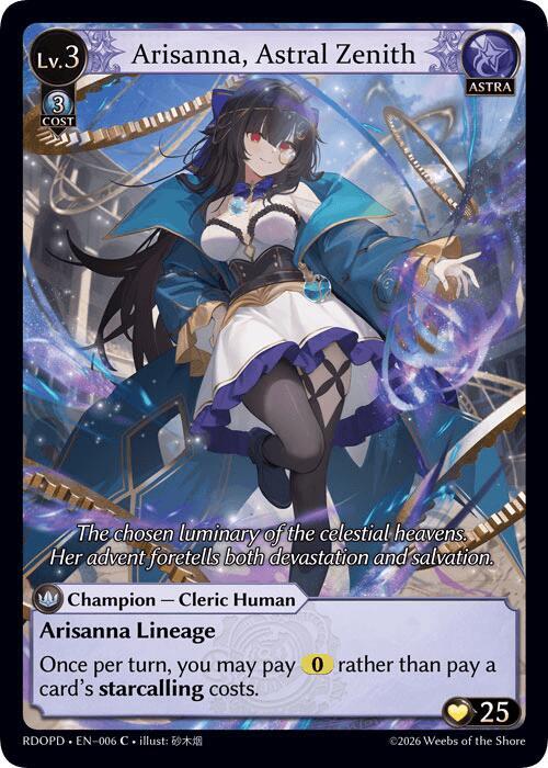Arisanna Astral Zenith Extended Art 006 (Radiant Origins: Pantheon)  - Foil | Good Games Adelaide SA