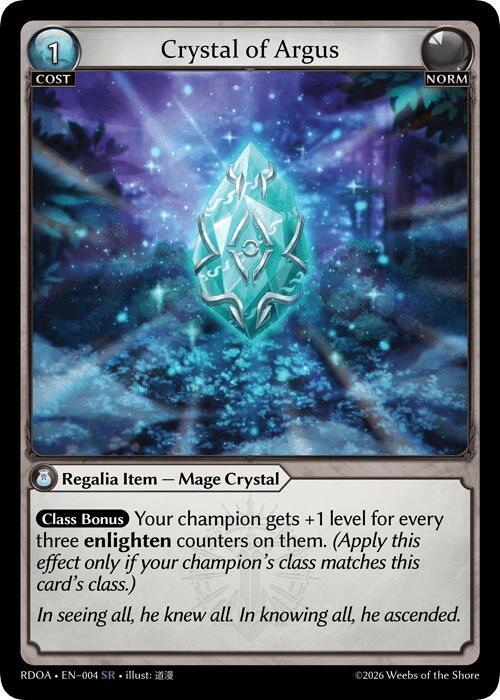Crystal of Argus 004 (Radiant Origins)  - Foil | Good Games Adelaide SA