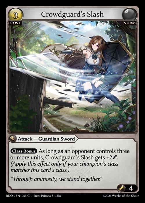 Crowdguards Slash 065 (Radiant Origins)  - Foil | Good Games Adelaide SA
