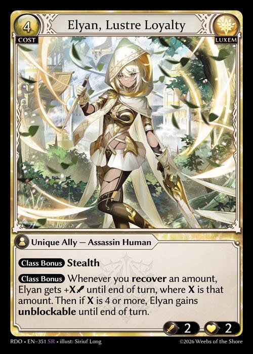 Elyan Lustre Loyalty 351 (Radiant Origins)  - Foil | Good Games Adelaide SA