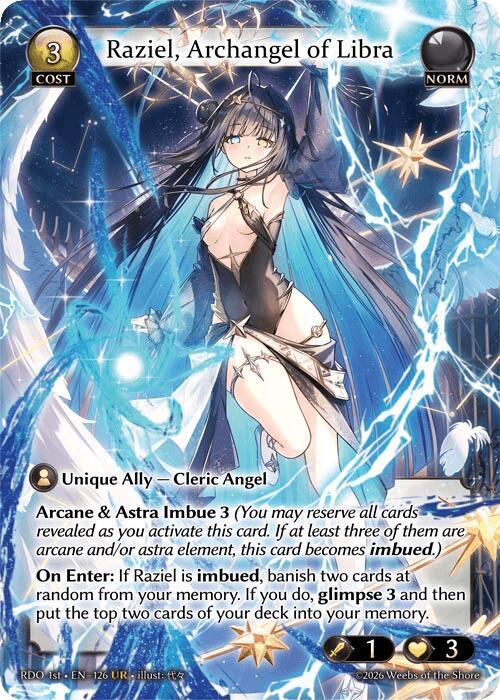 Raziel Archangel of Libra 126 (Radiant Origins)  - Foil | Good Games Adelaide SA
