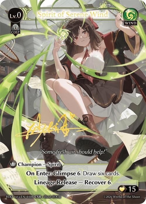 Spirit of Serene Wind 010B 010B (Radiant Origins)  - Foil | Good Games Adelaide SA