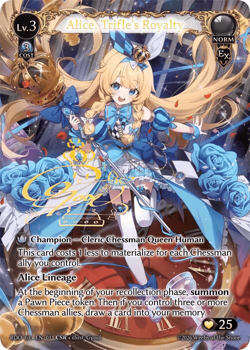 Alice Trifles Royalty CSR 11 (Radiant Origins)  - Foil | Good Games Adelaide SA