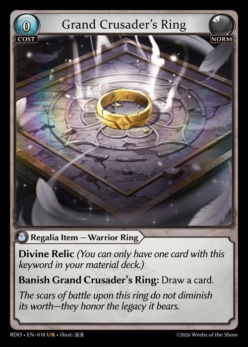 Grand Crusaders Ring 018 (Radiant Origins)  | Good Games Adelaide SA