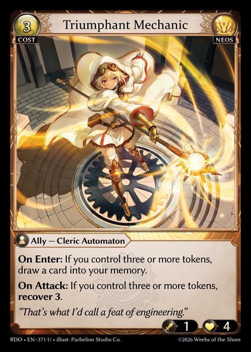 Triumphant Mechanic Curio Foil 371 (Radiant Origins)  - Foil | Good Games Adelaide SA