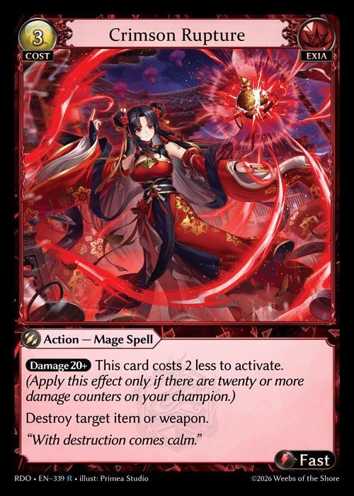 Crimson Rupture 339 (Radiant Origins)  - Foil | Good Games Adelaide SA