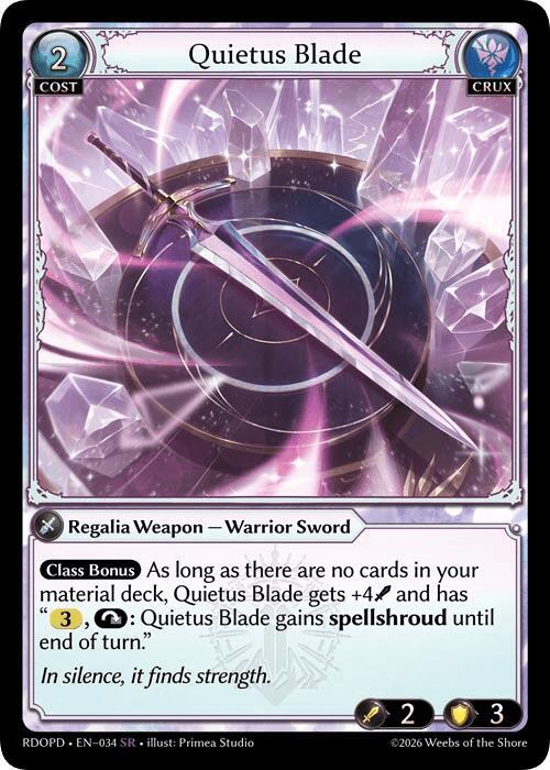 Quietus Blade 034 (Radiant Origins: Pantheon)  | Good Games Adelaide SA