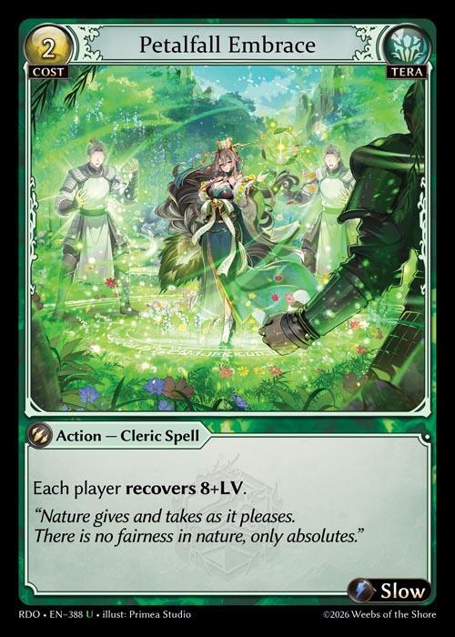 Petalfall Embrace Curio Foil 388 (Radiant Origins)  - Foil | Good Games Adelaide SA
