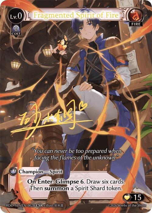 Fragmented Spirit of Fire 002B 002B (Radiant Origins)  - Foil | Good Games Adelaide SA