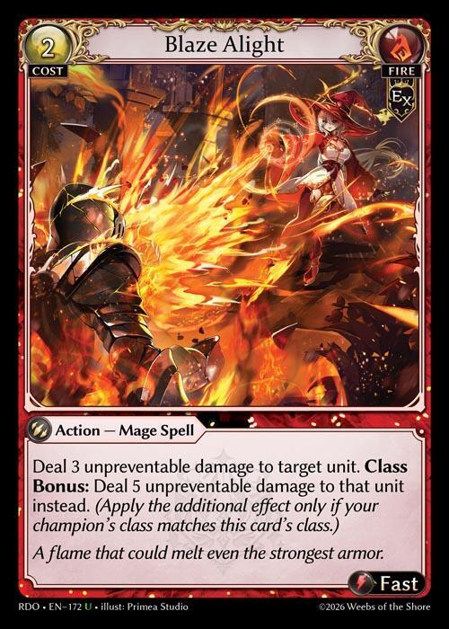 Blaze Alight Curio Foil 172 (Radiant Origins)  - Foil | Good Games Adelaide SA