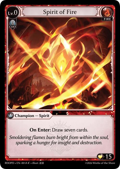 Spirit of Fire 001A 001A (Radiant Origins: Pantheon)  | Good Games Adelaide SA