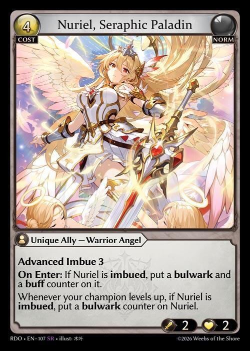 Nuriel Seraphic Paladin 107 (Radiant Origins)  - Foil | Good Games Adelaide SA