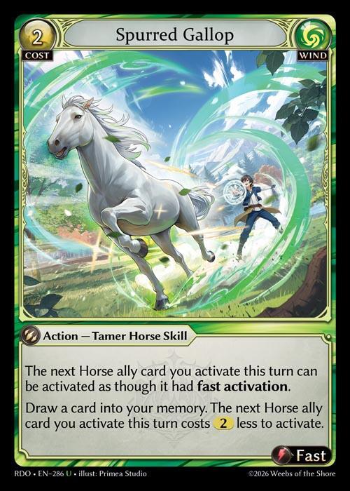 Spurred Gallop Curio Foil 286 (Radiant Origins)  - Foil | Good Games Adelaide SA