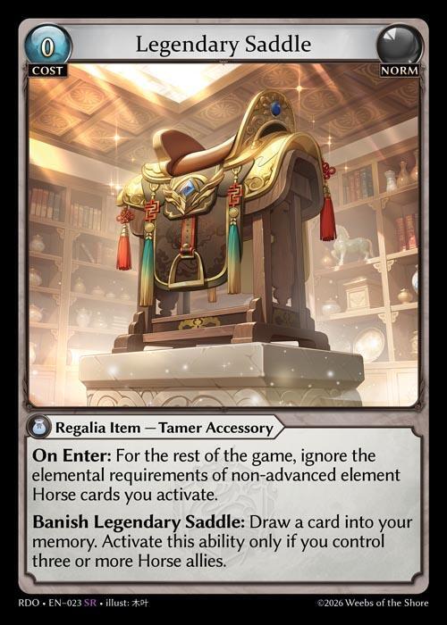 Legendary Saddle 023 (Radiant Origins)  - Foil | Good Games Adelaide SA