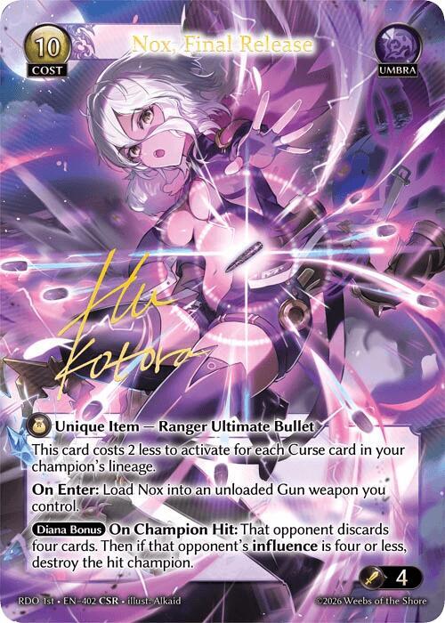 Nox Final Release CSR 402 (Radiant Origins)  - Foil | Good Games Adelaide SA