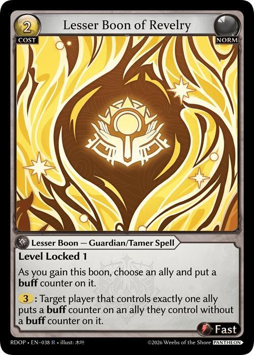 Lesser Boon of Revelry 038 (Radiant Origins: Pantheon)  | Good Games Adelaide SA