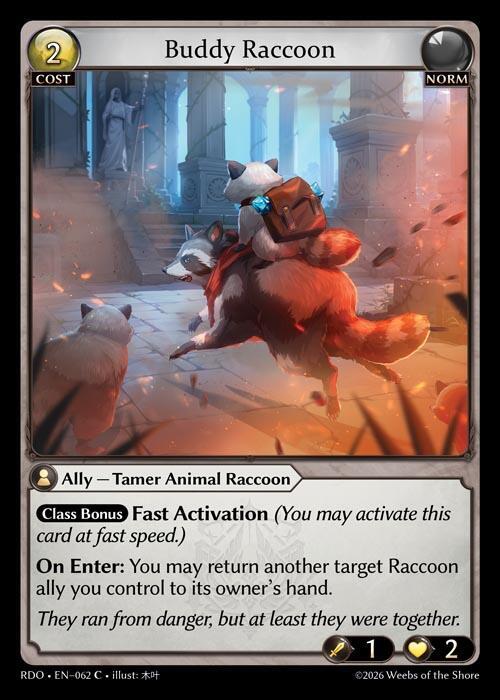Buddy Raccoon 062 (Radiant Origins)  - Foil | Good Games Adelaide SA