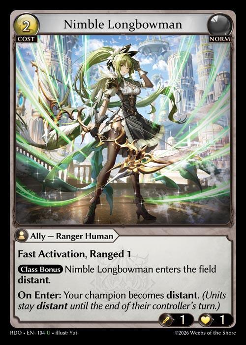 Nimble Longbowman 104 (Radiant Origins)  - Foil | Good Games Adelaide SA