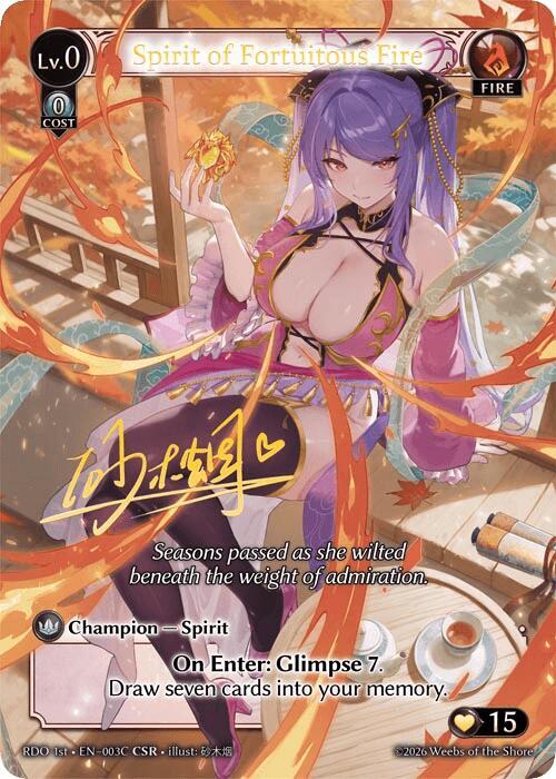 Spirit of Fortuitous Fire 003C 003C (Radiant Origins)  - Foil | Good Games Adelaide SA