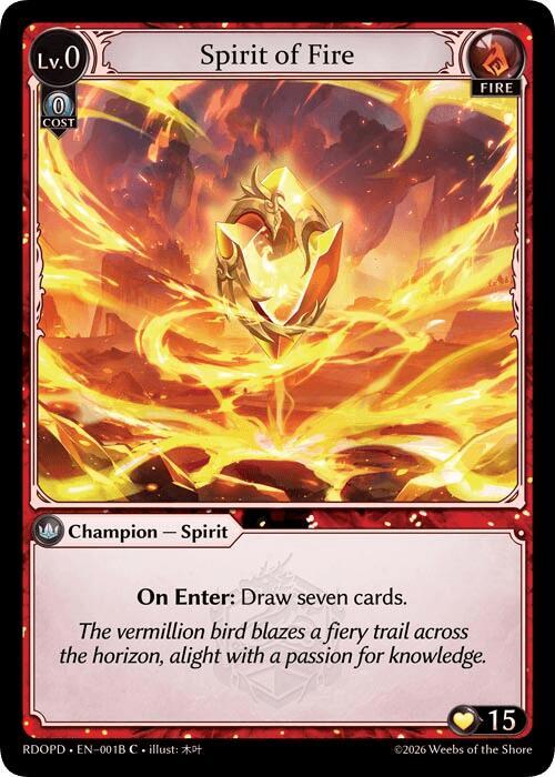 Spirit of Fire 001B 001B (Radiant Origins: Pantheon)  | Good Games Adelaide SA