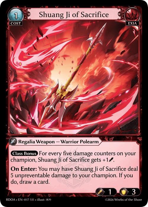Shuang Ji of Sacrifice 017 (Radiant Origins)  - Foil | Good Games Adelaide SA