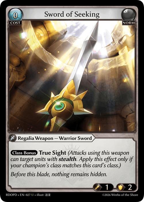 Sword of Seeking 027 (Radiant Origins: Pantheon)  | Good Games Adelaide SA