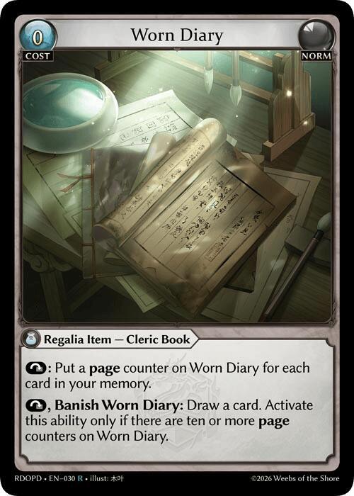 Worn Diary 030 (Radiant Origins: Pantheon)  | Good Games Adelaide SA