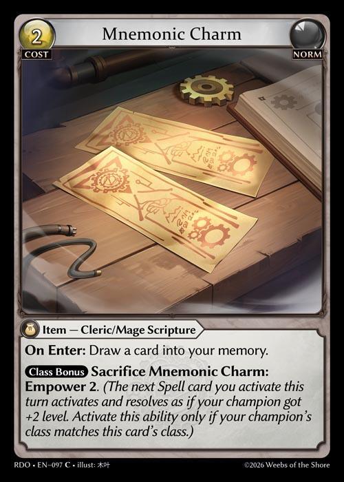 Mnemonic Charm 097 (Radiant Origins)  | Good Games Adelaide SA
