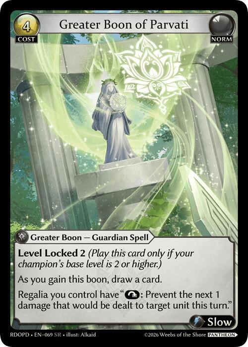 Greater Boon of Parvati 069 (Radiant Origins: Pantheon)  | Good Games Adelaide SA