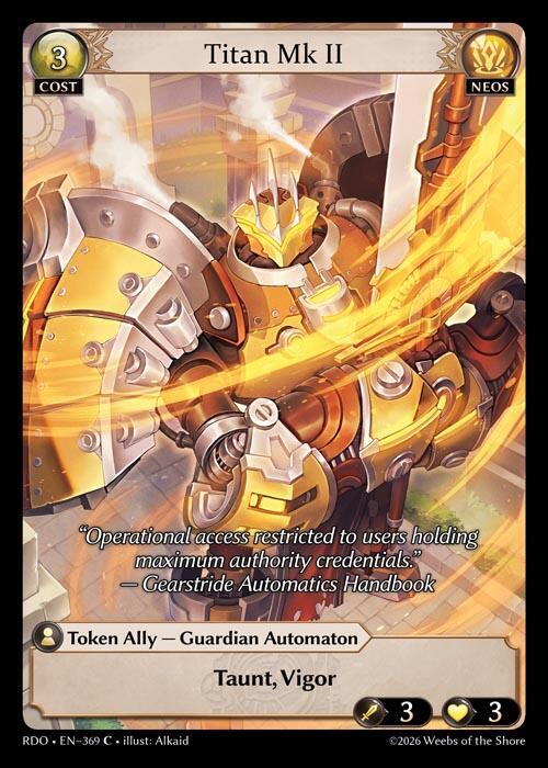 Titan Mk II Curio Foil 369 (Radiant Origins)  - Foil | Good Games Adelaide SA