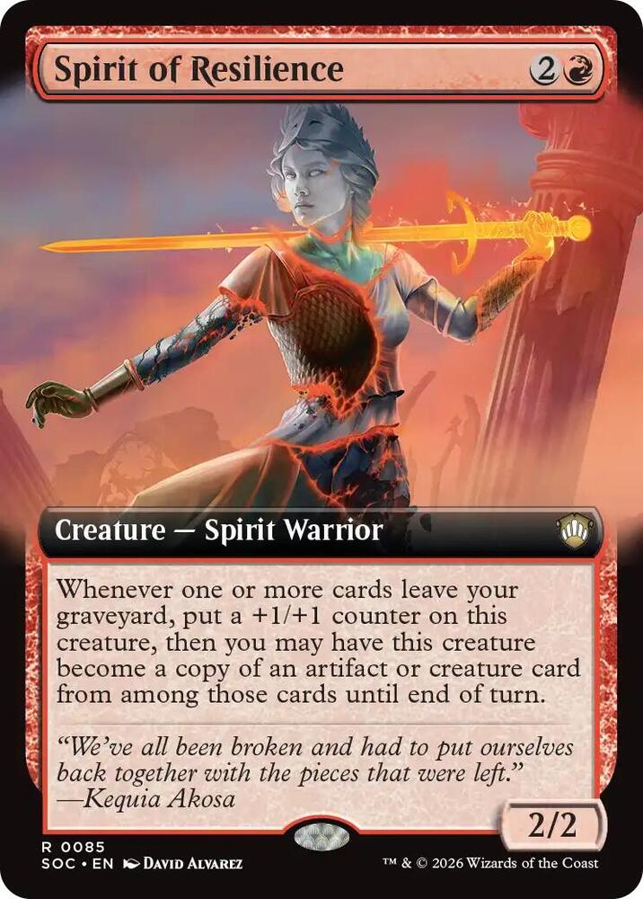 Spirit of Resilience 85 (Commander: Secrets of Strixhaven)  - Extended Art | Good Games Adelaide SA