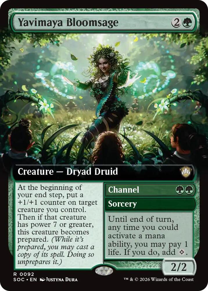 Yavimaya Bloomsage Extended Art 92 (Commander: Secrets of Strixhaven) 