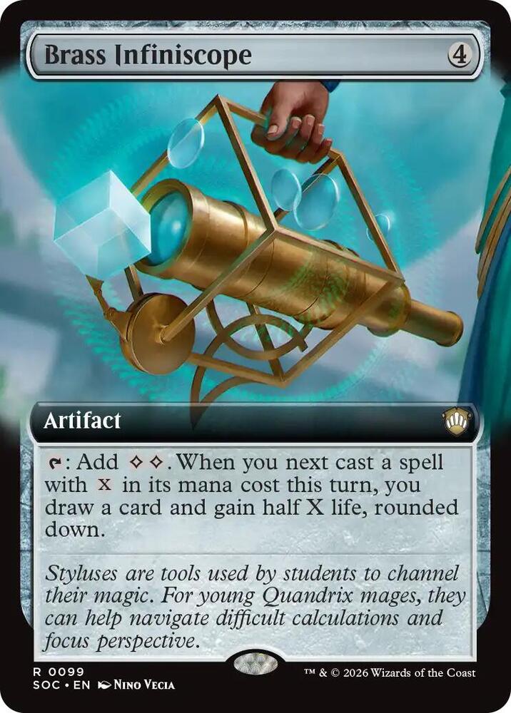Brass Infiniscope Extended Art 99 (Commander: Secrets of Strixhaven)  | Good Games Adelaide SA