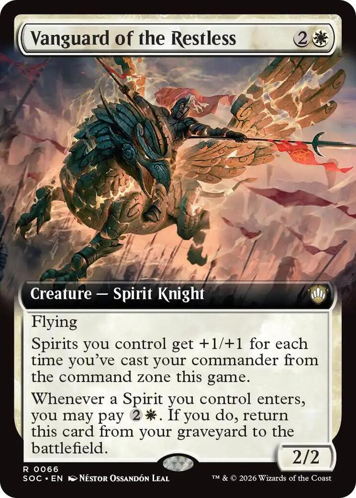 Vanguard of the Restless Extended Art 66 (Commander: Secrets of Strixhaven)  | Good Games Adelaide SA