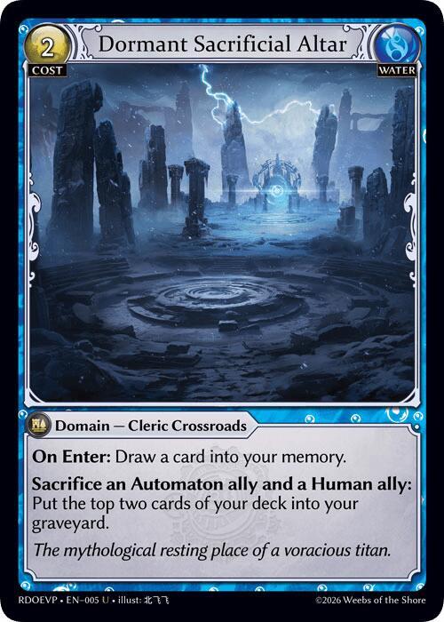 Dormant Sacrificial Altar 005 (Radiant Origins Event Pack)  - Foil | Good Games Adelaide SA