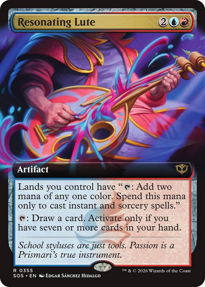 Resonating Lute Extended Art 355 (Secrets of Strixhaven)  | Good Games Adelaide SA