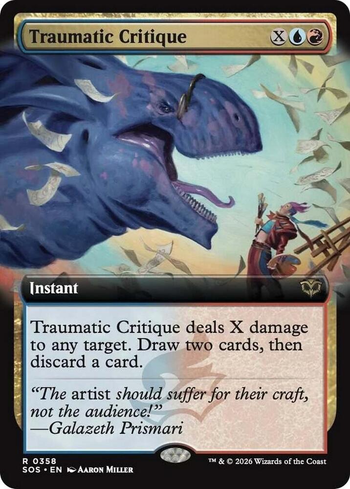 Traumatic Critique 358 (Secrets of Strixhaven)  - Extended Art Foil | Good Games Adelaide SA